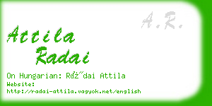 attila radai business card